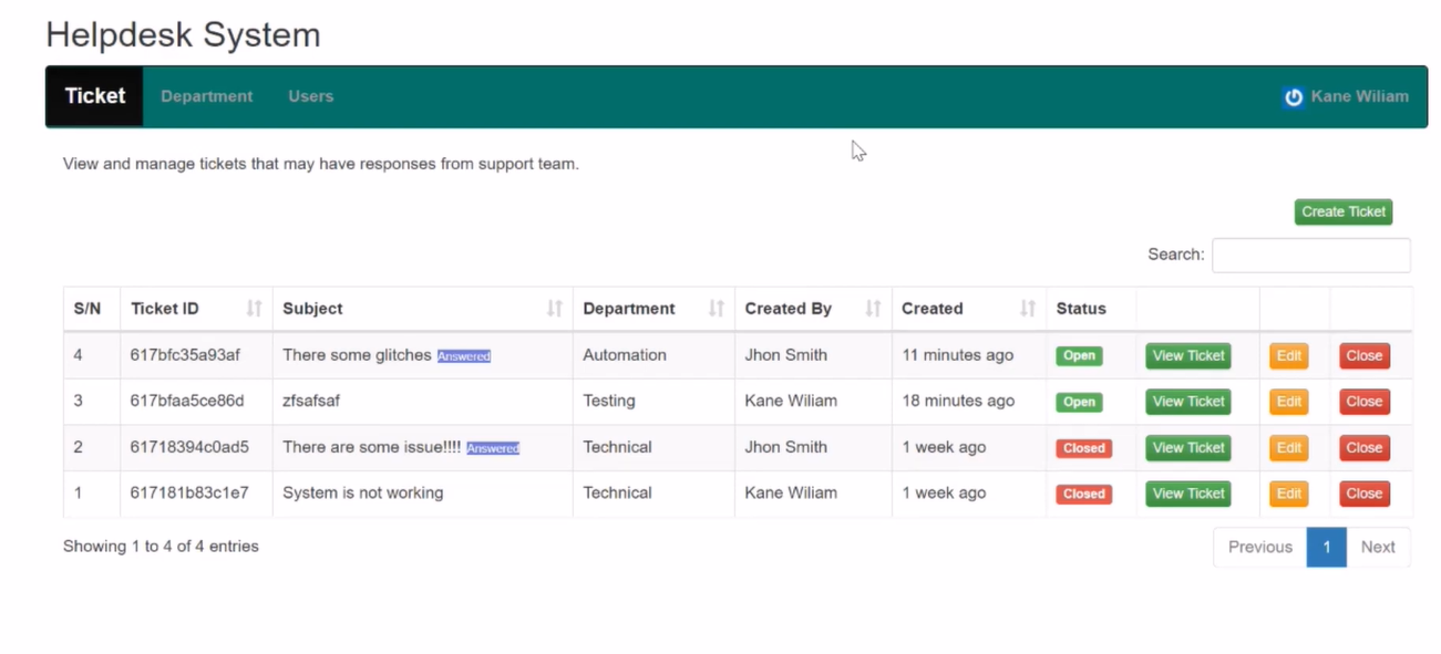 IT Helpdesk Website